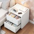 Narrow Simple Bedside Cabinet Bedside Table Mini Simple Modern Bedroom Multi-functional Locker Side Table Bedroom Ins Shelf