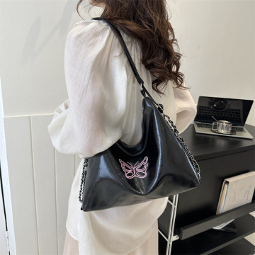 Neue Bowknot -Umhängetasche Feste Lederhandtasche mit fester Farbe
