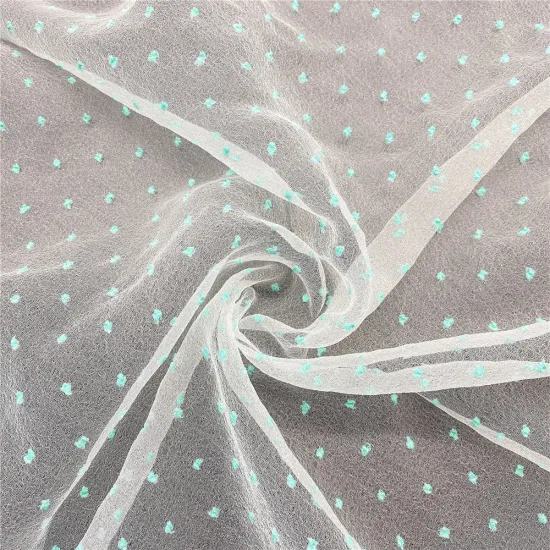 Fashion Polka DOT Embroidery Organza Tulle Fabric