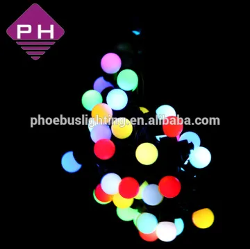 Globes LED Ball String Lights, 23 Foot Black Wire, multi color