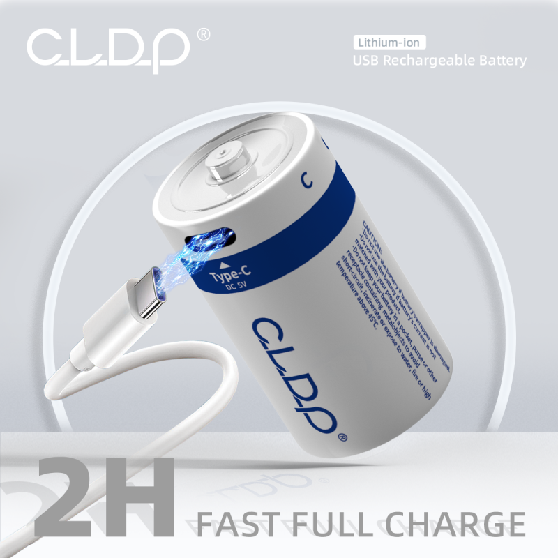 1.5V Lithium USB rechargeable C battery
