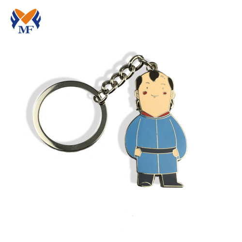 Zinc alloy custom human shape keychain picture