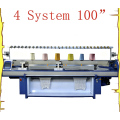 Machine à tricoter rectiligne à quatre systèmes