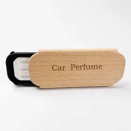 Creativity Lasting Light Fragrance Walnut Solid Wood Car Air Outlet Aromatherapy