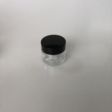 25ml clear column shape jar with cap
