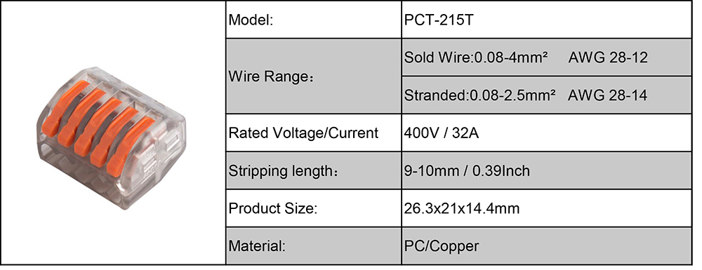 Transparency Plug-in type Terminal PCT-215