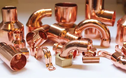 Copper Union Copper Coupling with Brass Nut