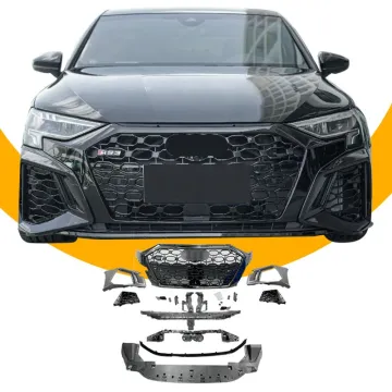 2021-2023 RS3 Body Kit for Audi A3 8V Front Bumper with Grill - High-Quality PP Material