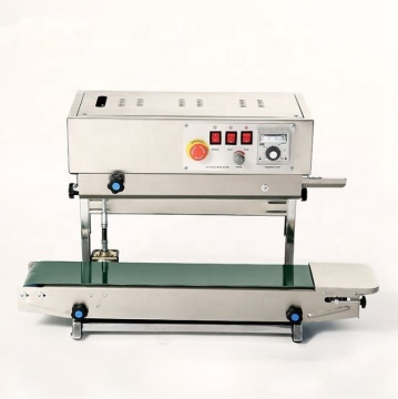 FR900V Vertical Continuous Band Sealer with Steel Date Printer