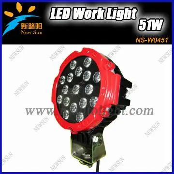51W LED worklight for Jeep SPOT/FLOOD Beam offroad Driving led