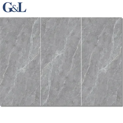 Factory Price 12mm Thick Stone Grey Marble Sintered Stone Slab for Table Island Countertops