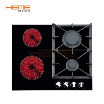 OEM/ODM Multifunction 4-Burner Gas Ceramic Combo Stove