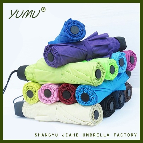 21" Colorful 3 Fold Umbrella, Pocket Umbrella, Compact Umbrella for Rain