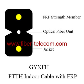 Frp gücü üyesi ile FTTH kapalı kablo Gjxfh