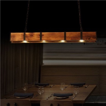 Industrial Style Old Wooden Chandelier for Restaurants, Bars, Cafes, Stores, and Villas