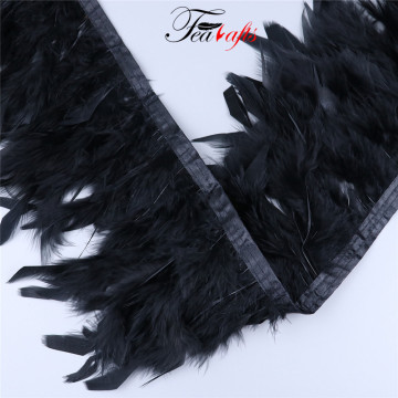 Factory Sale: Wide Variety of Trims and Feathers for Crafts - Including Black Borders Ribbons, Fringe, Plumes, Marabou Feathers, Turkey Chandelle Feathers, and More (10-15cm)