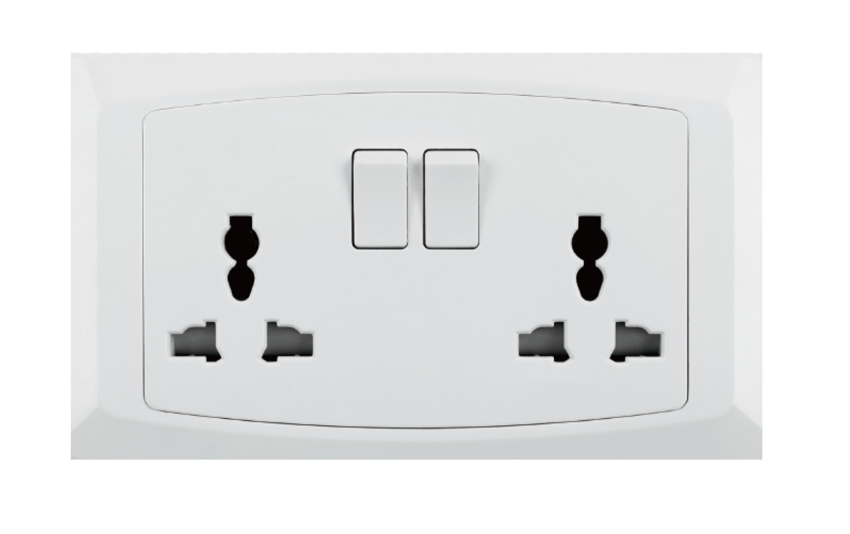 ST Series 2 Gang 13A Multi Switched Socket