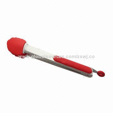 Silicone head food tongs, customized logos are accepted