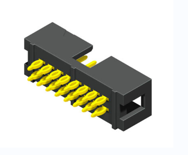 0.100" (2.54 mm) Dual Row Shrouded Box Header DIP 180° type H=9.40mm