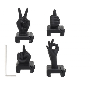 Tactical Nylon 4 Set Gestures Funny Sight Novelty Sights for 21mm Wide Base Scope Decoration