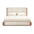 Marco moderno de cama individual de madera
