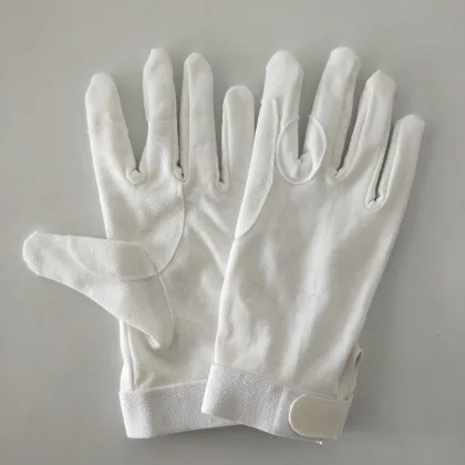 White Cotton Horse Riding Gloves