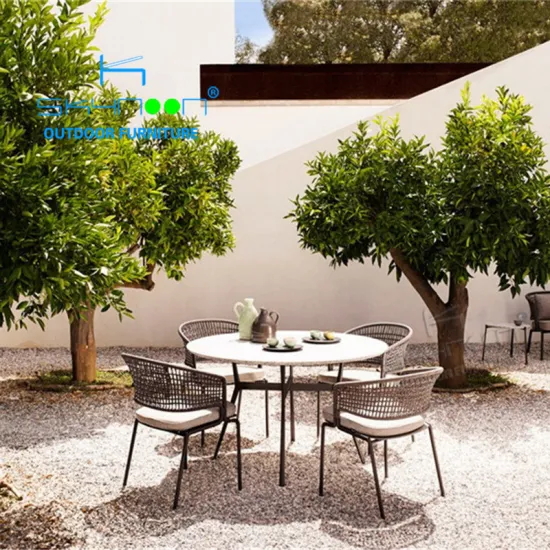 OEM Garden Furniture Supply: Outdoor Rope Weave Chair and Table Set