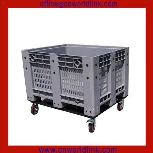 1000kgs Heavy Duty Plastic Pallet Box With Wheels
