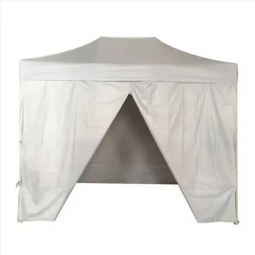 Gazebo Mudah Alih Putih dengan Kanopi Teduhan Matahari Tersuai