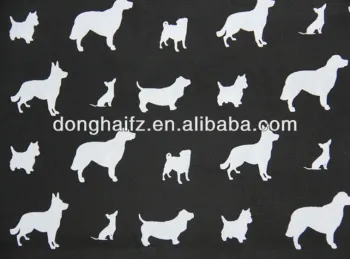 100% cotton dog printed canvas fabric for bags