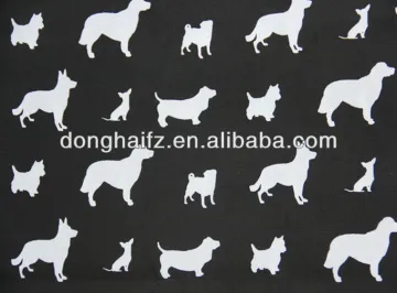 100% cotton dog printed canvas fabric for bags