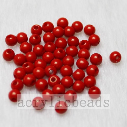 4MM couleur unie perles en vrac perles de rocaille de poney en gros