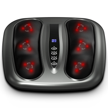 Soothing heating foot deep massager