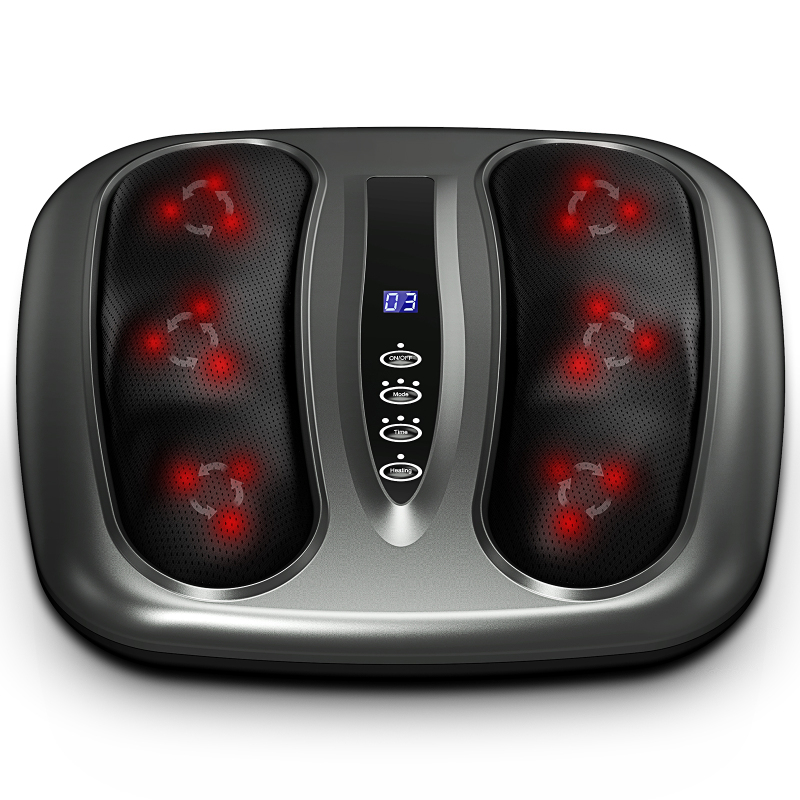 Soothing heating foot deep massager