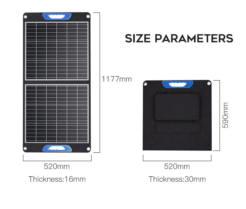 Whaylan Hot Selling 100W Charger Portable Outdoor Trip Camping Foldable Solar Panel