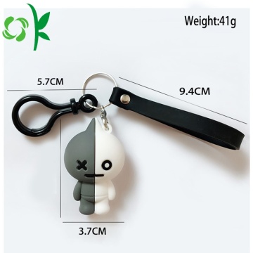 High Quality Cartoon Horse Keychain Silicone Keyring