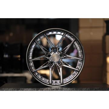 bronze-coloured forged alloy wheel for vehicle