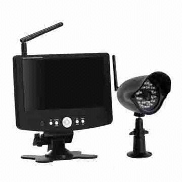 7-inch Wireless LCD/DVR Combo Security System with Plastic Camera