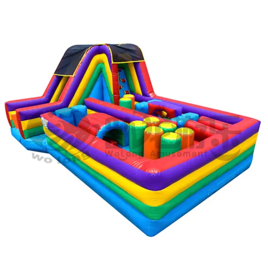 Top quality air inflated race sport toys inflatable giant obstacle course for kids