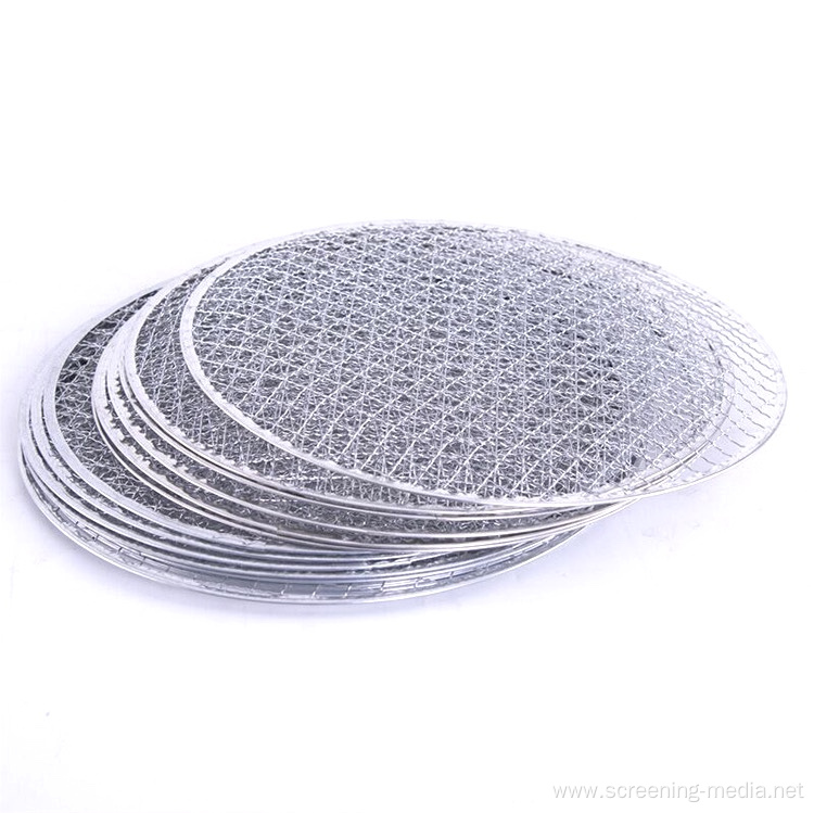 galvanized cross edging stamping round Korean barbecue net