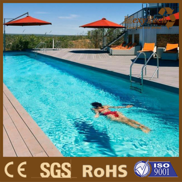 guangdong factory price hollow/solid wood plastic composite decking board