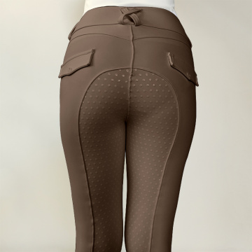 Pantalones ecuestres de mujeres con bolsillos delanteros
