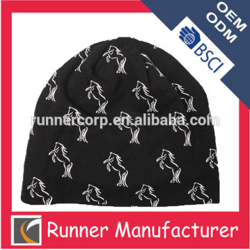 Simple style teenager's 100% acrylic black beanie tuque