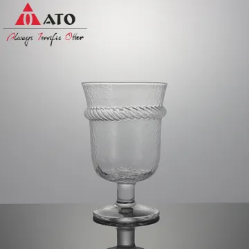 Lead-free stemware wine goblets with carved patterns cup
