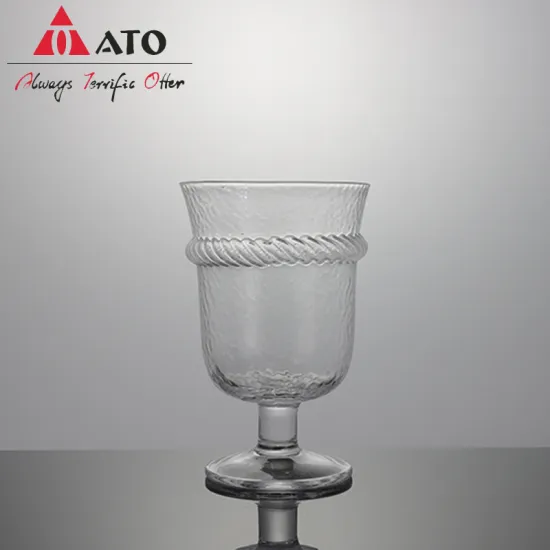 Lead-free stemware wine goblets with carved patterns cup