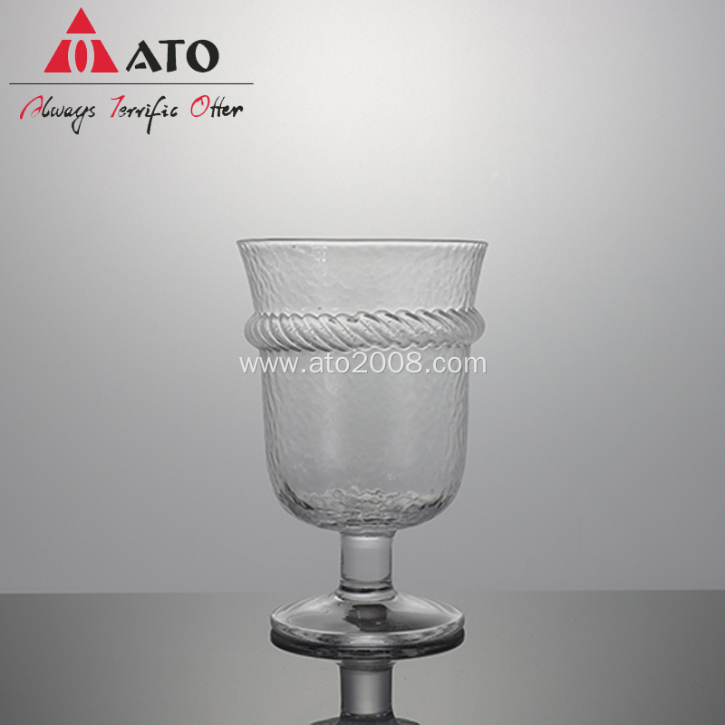 Lead-free stemware wine goblets with carved patterns cup