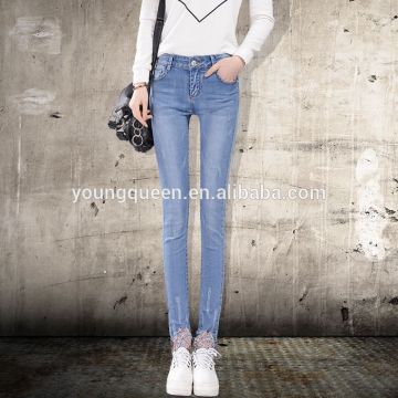 AZ36 2016 new women's waist jeans elastic pencil pants feet pants.