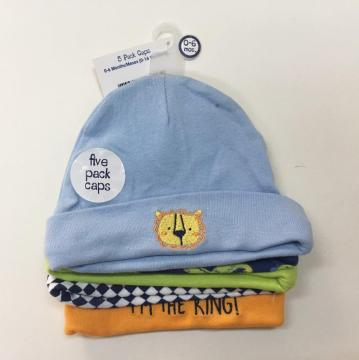 Newborn Baby Boys' Caps 5-Pack 0-6 months