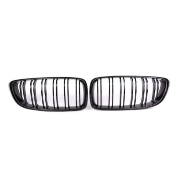 M4 Style ABS Gloss Black Double Slat Front Bumper Grille for BMW 4 Series F32/F36