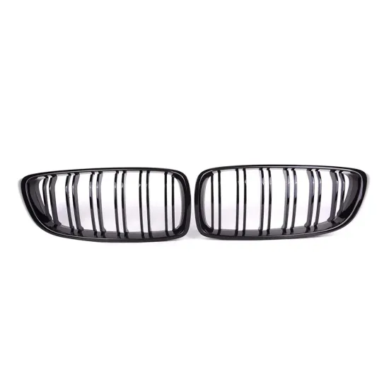 M4 Style ABS Gloss Black Double Slat Front Bumper Grille for BMW 4 Series F32/F36